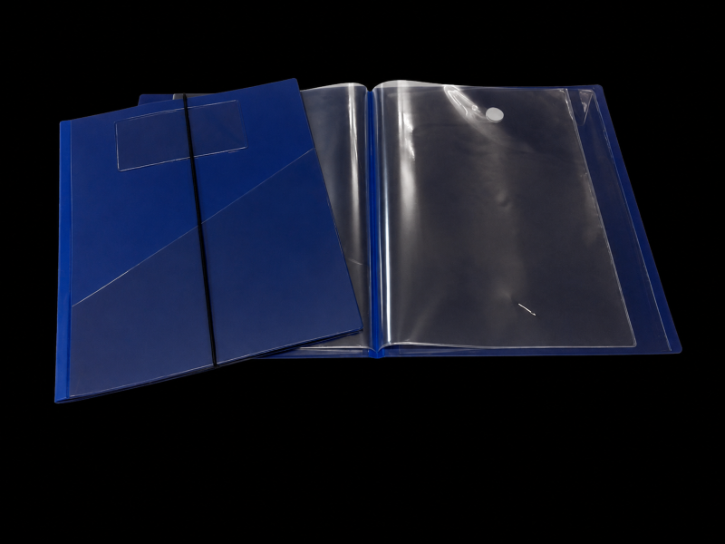 cartellina porta documenti con buste in pvc
